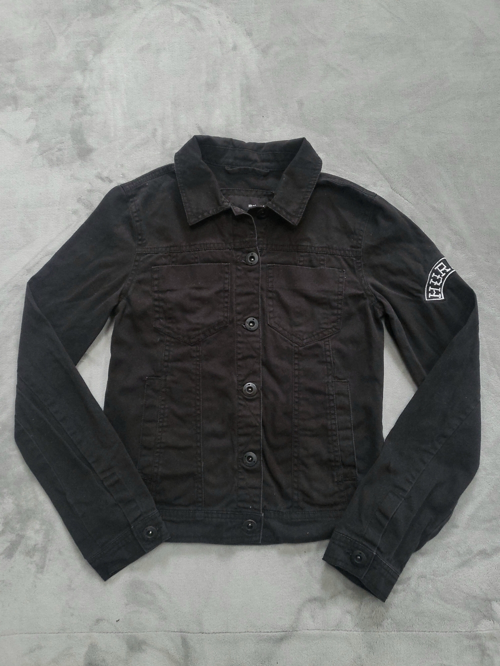 Black Women's Denim Jacket - Hurley Xs